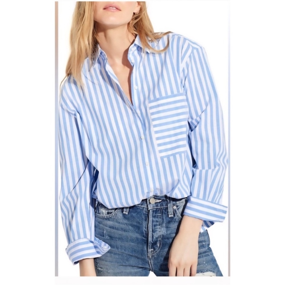 *CLOSET CLOSING SALE* AYR The Deep End Cotton Oxford Button Down Top Size Small